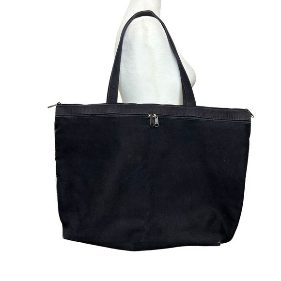 Vintage My Maine Bag Large Canvas Tote Bag Brocade Pineapple Design Zip Close - Picture 4 of 11